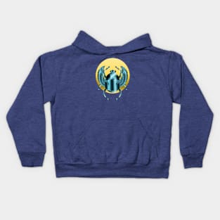 Winged Beetle Sun Disk Kids Hoodie